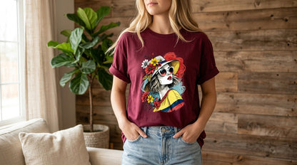 Pop Art Sunglasses Portrait Tee by AuraReiment
