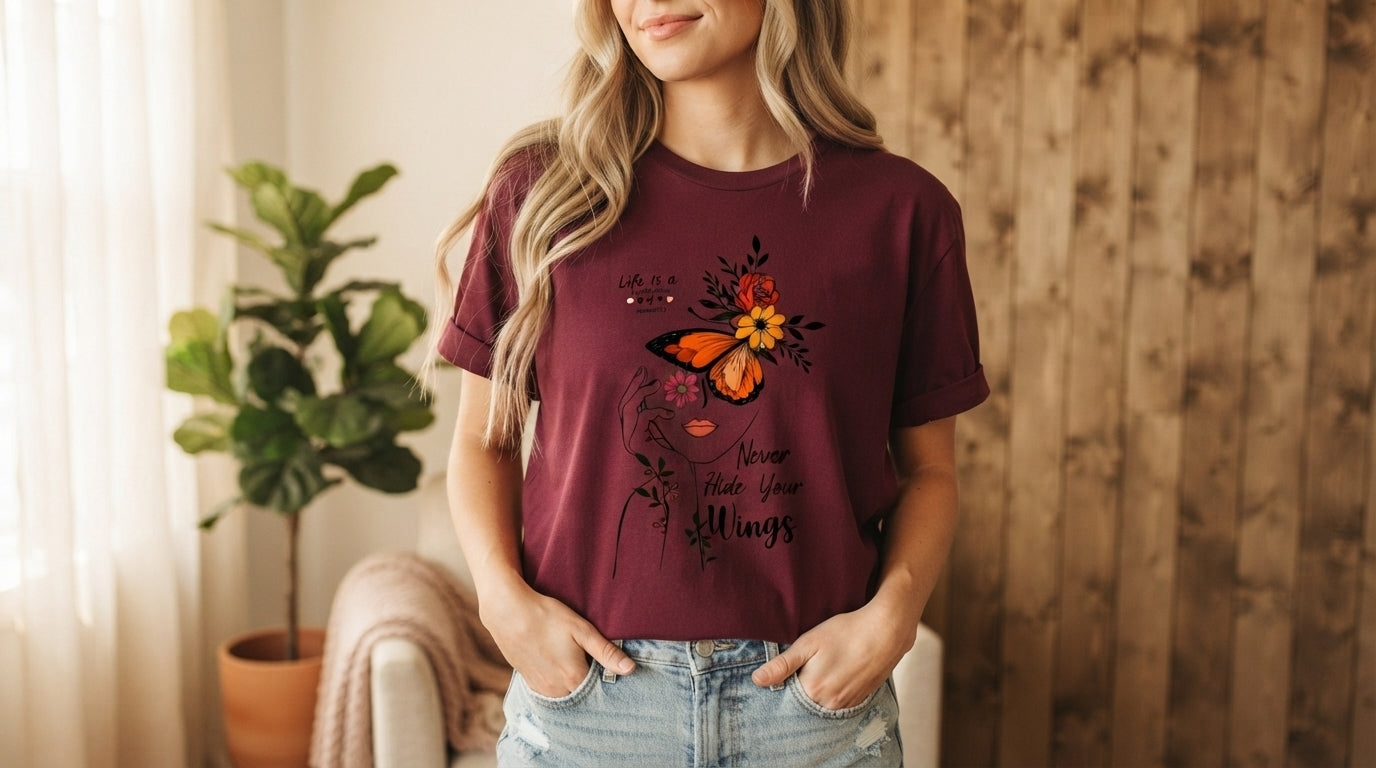 Give Your Dreams Wings Butterfly Tee