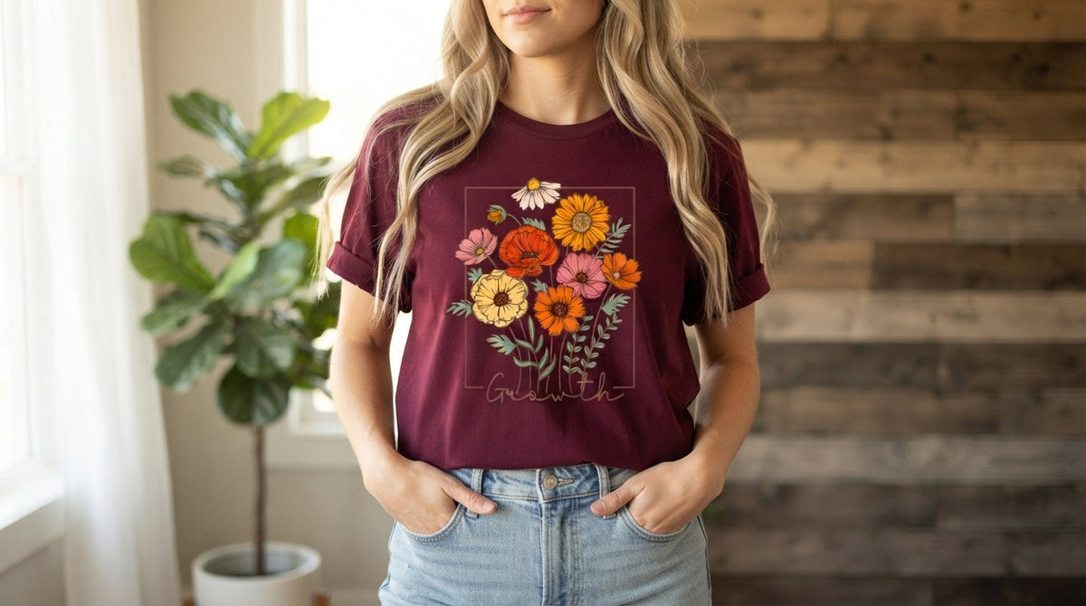 Keep Growing Sunflower Graphic Tee by AuraReiment
