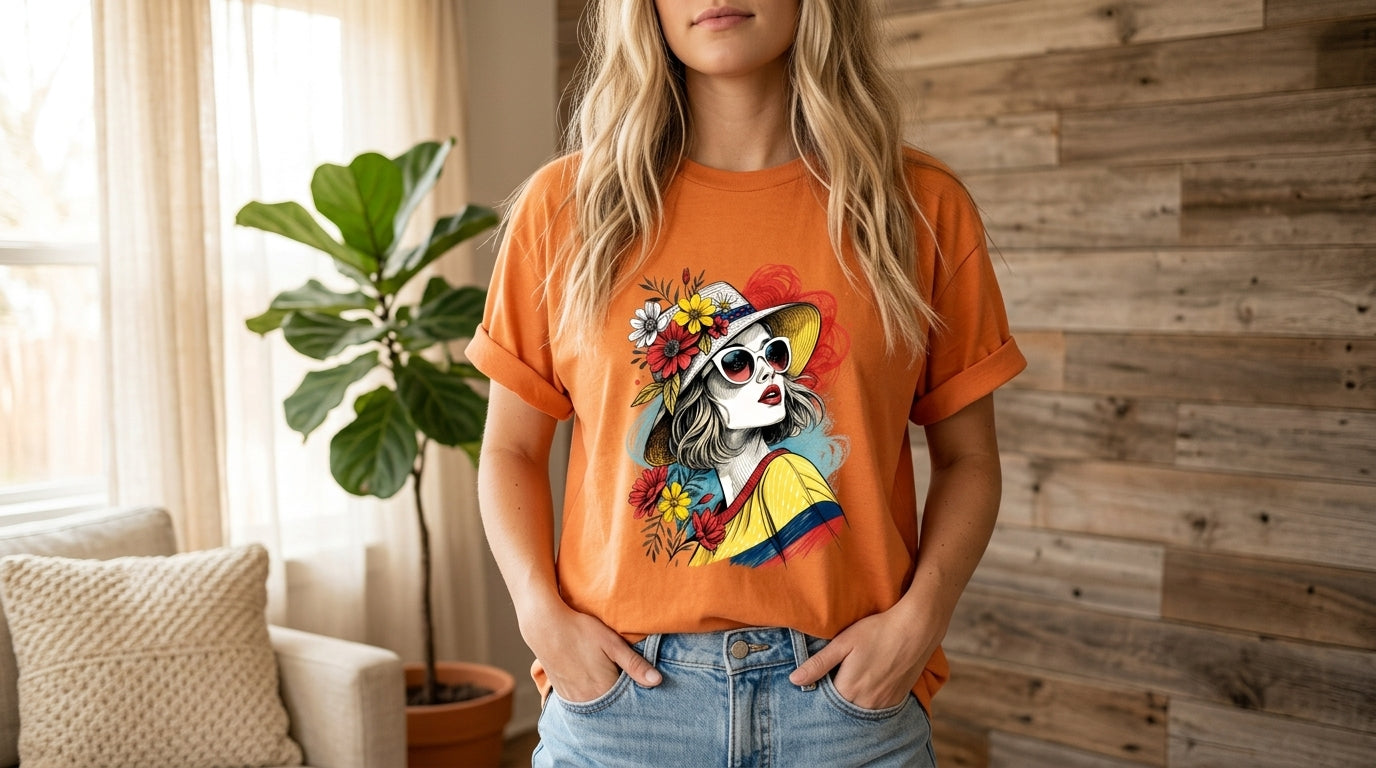 Pop Art Sunglasses Portrait Tee
