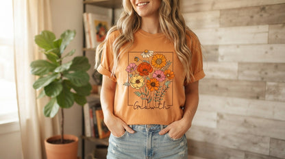 Keep Growing Sunflower Graphic Tee by AuraReiment