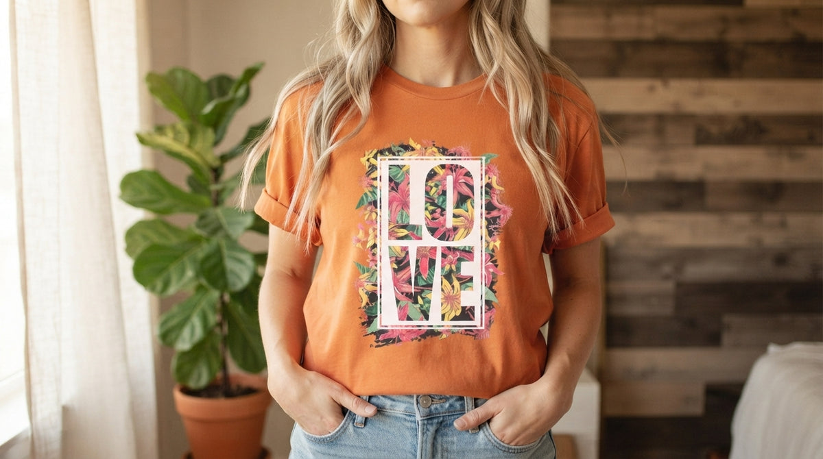 Bold Love Block Print Tee by AuraReiment