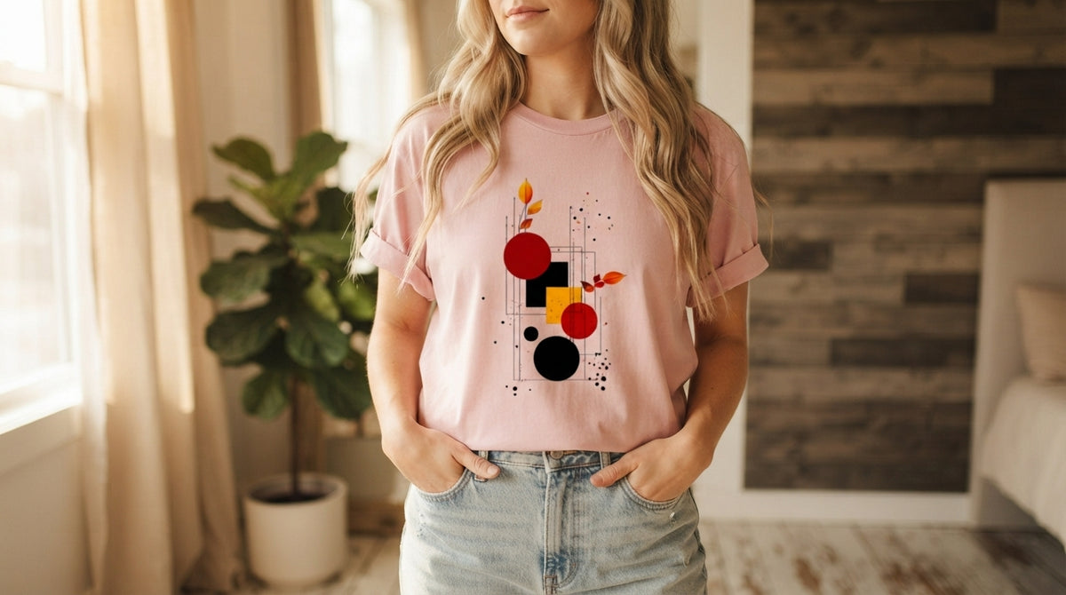 Retro Shapes Abstract Graphic Tee by AuraReiment