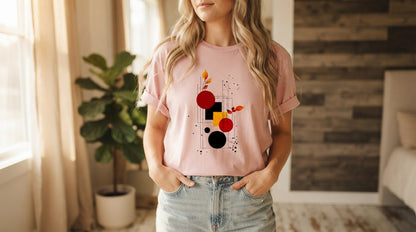 Retro Shapes Abstract Graphic Tee by AuraReiment