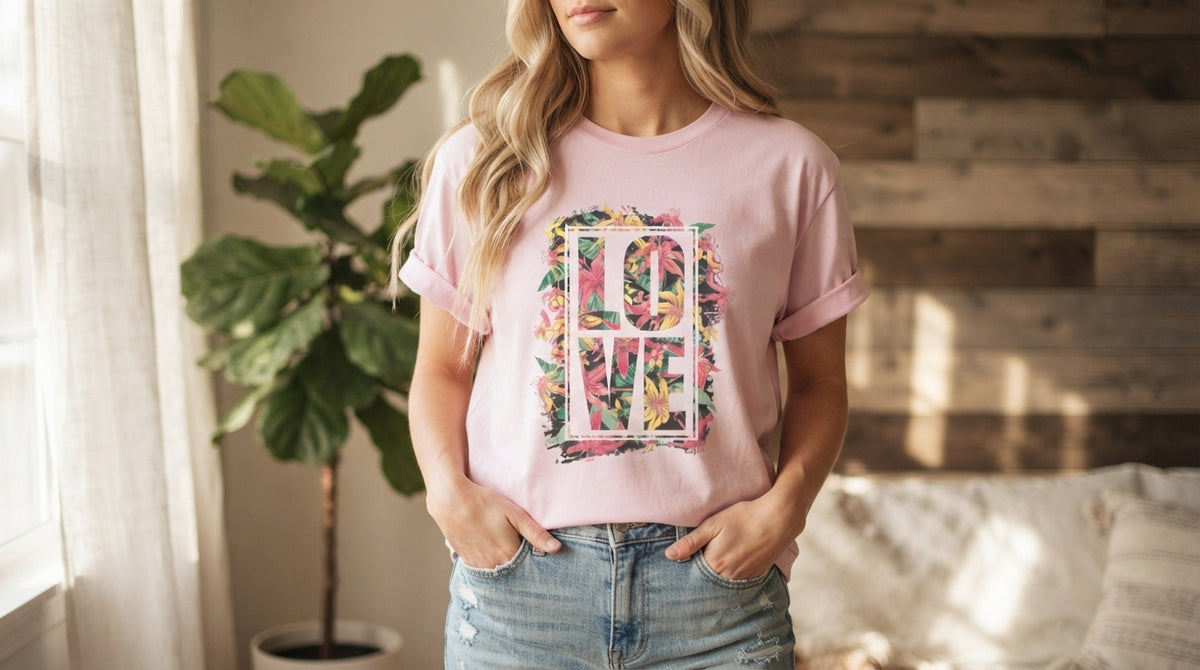Bold Love Block Print Tee by AuraReiment