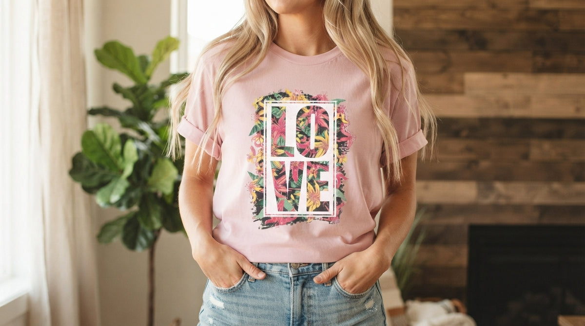 Bold Love Block Print Tee by AuraReiment