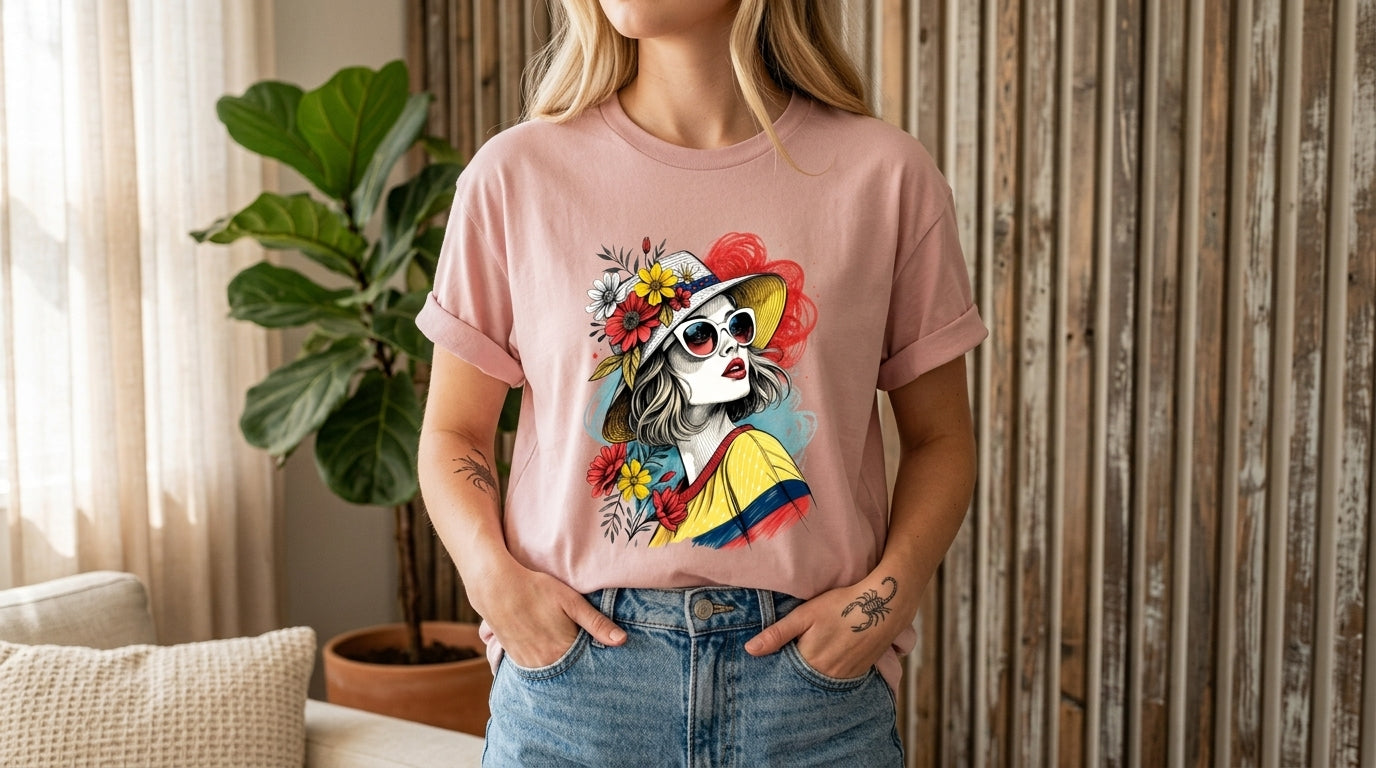 Pop Art Sunglasses Portrait Tee