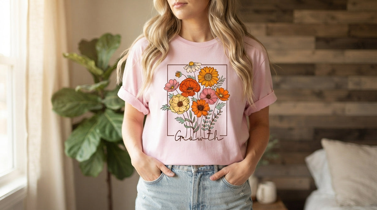Keep Growing Sunflower Graphic Tee by AuraReiment