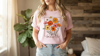 Keep Growing Sunflower Graphic Tee by AuraReiment