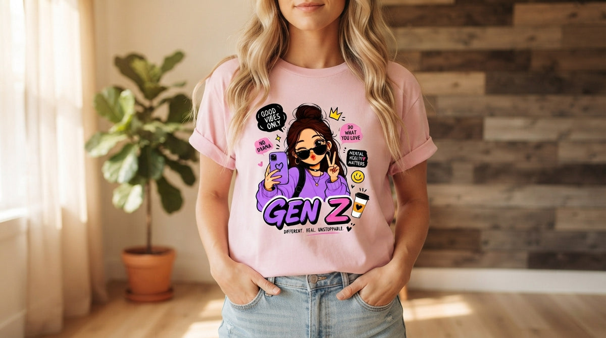 Gen Z Pop Culture Graphic Tee by AuraReiment