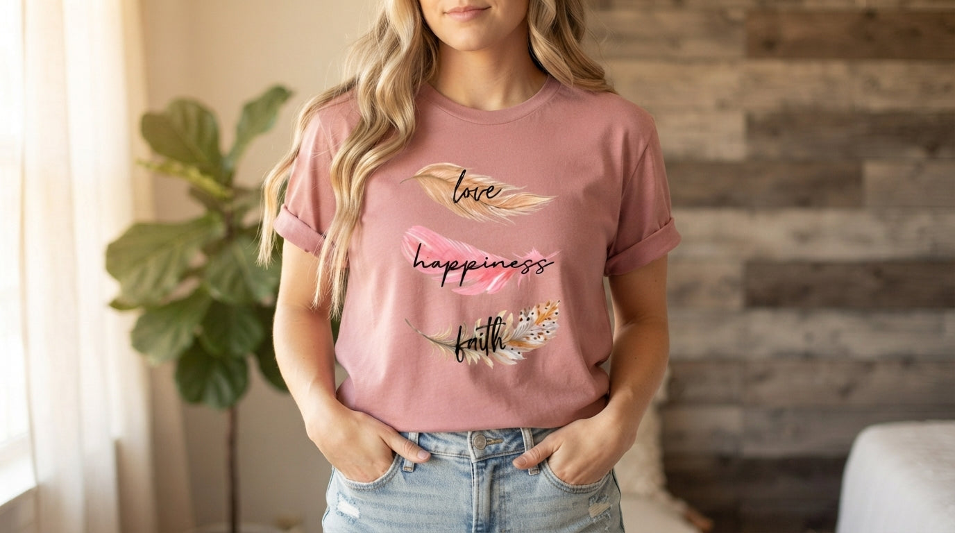 Live Happiness Typography Tee