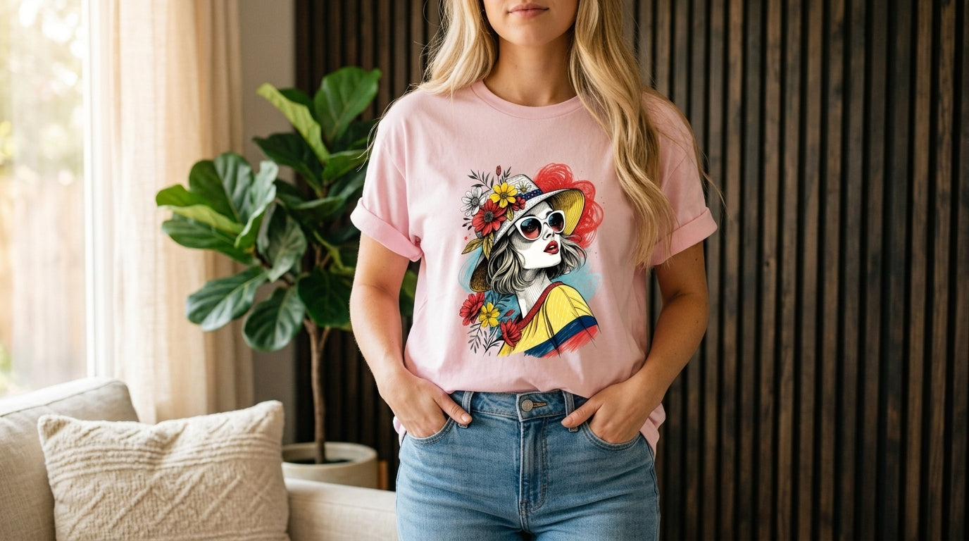 Pop Art Sunglasses Portrait Tee