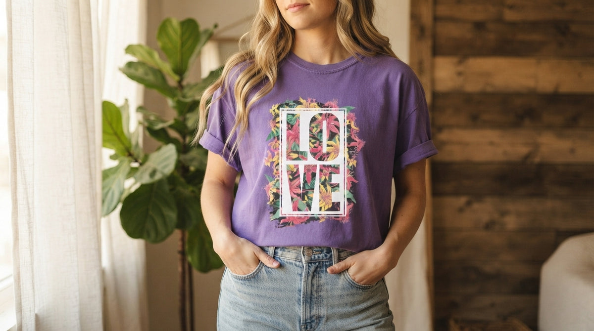 Bold Love Block Print Tee by AuraReiment