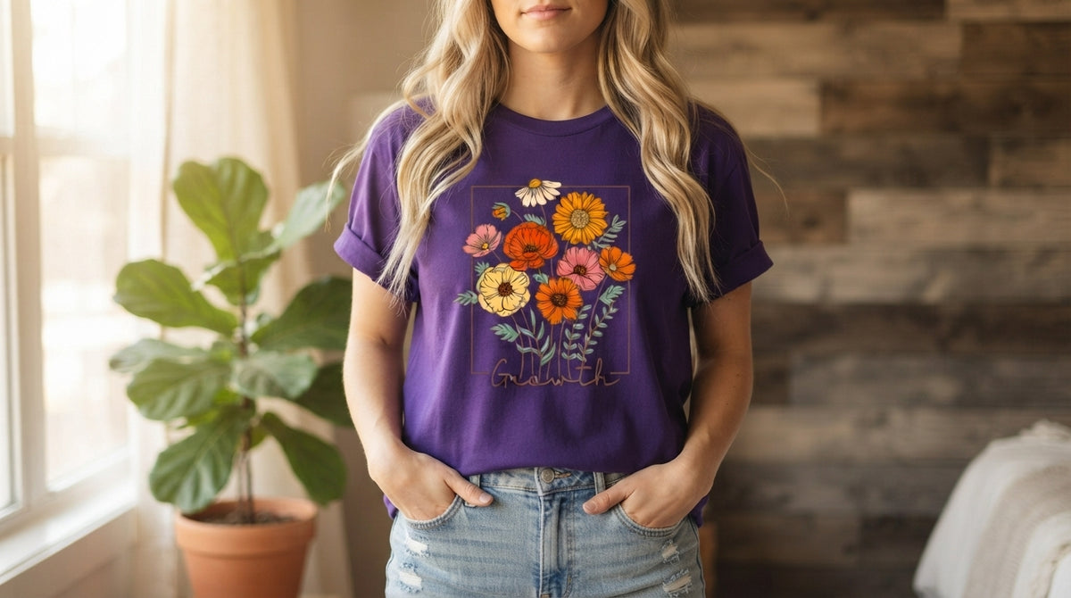 Keep Growing Sunflower Graphic Tee by AuraReiment