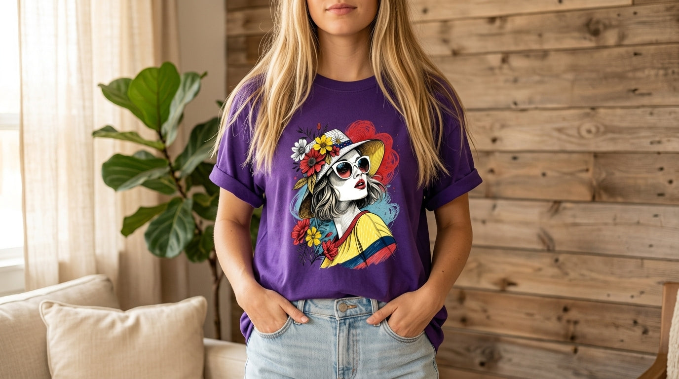 Pop Art Sunglasses Portrait Tee