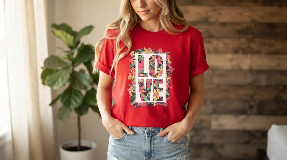 Bold Love Block Print Tee by AuraReiment