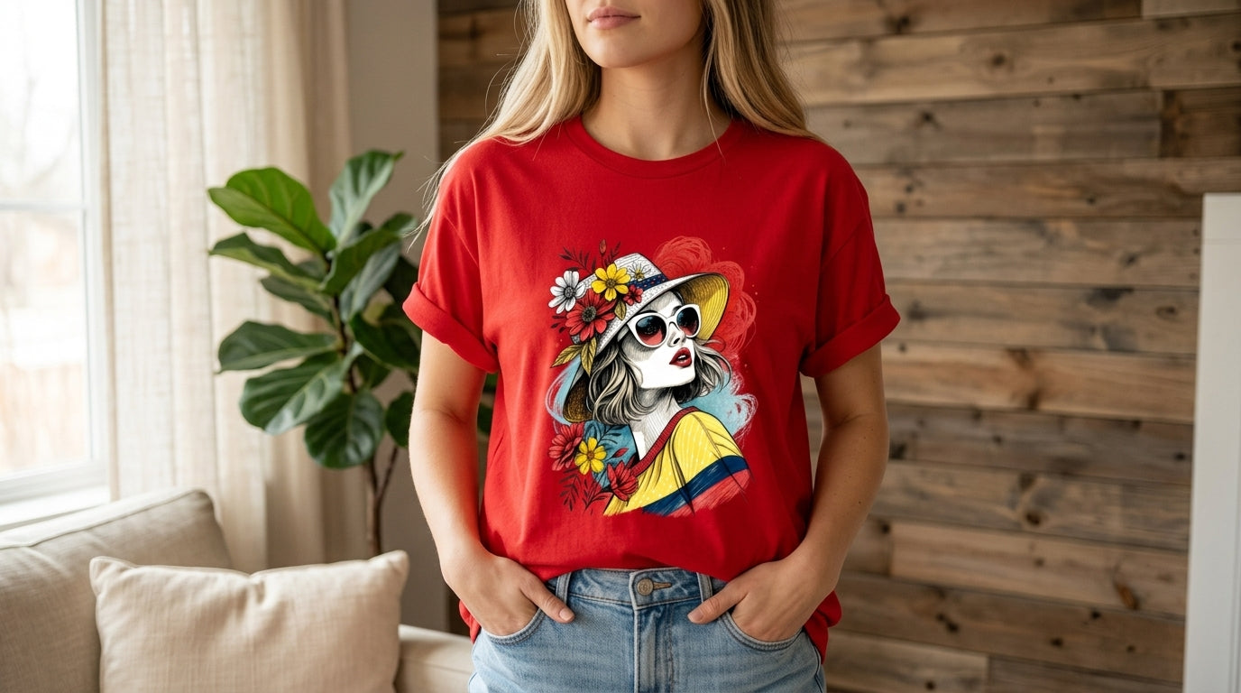 Pop Art Sunglasses Portrait Tee