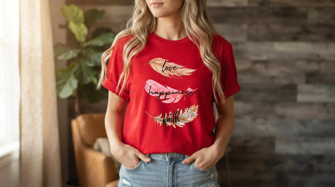 Live Happiness Typography Tee