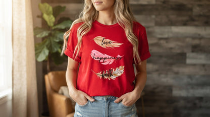 Live Happiness Typography Tee by AuraReiment