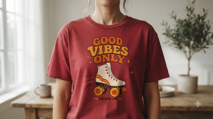 Skate On Good Vibes Graphic Women's Classic Tee by AuraReiment