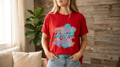 Positive Vibes Minimal Graphic Tee by AuraReiment