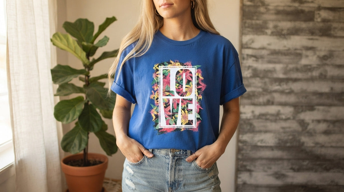 Bold Love Block Print Tee by AuraReiment