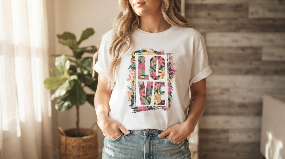 Bold Love Block Print Tee by AuraReiment