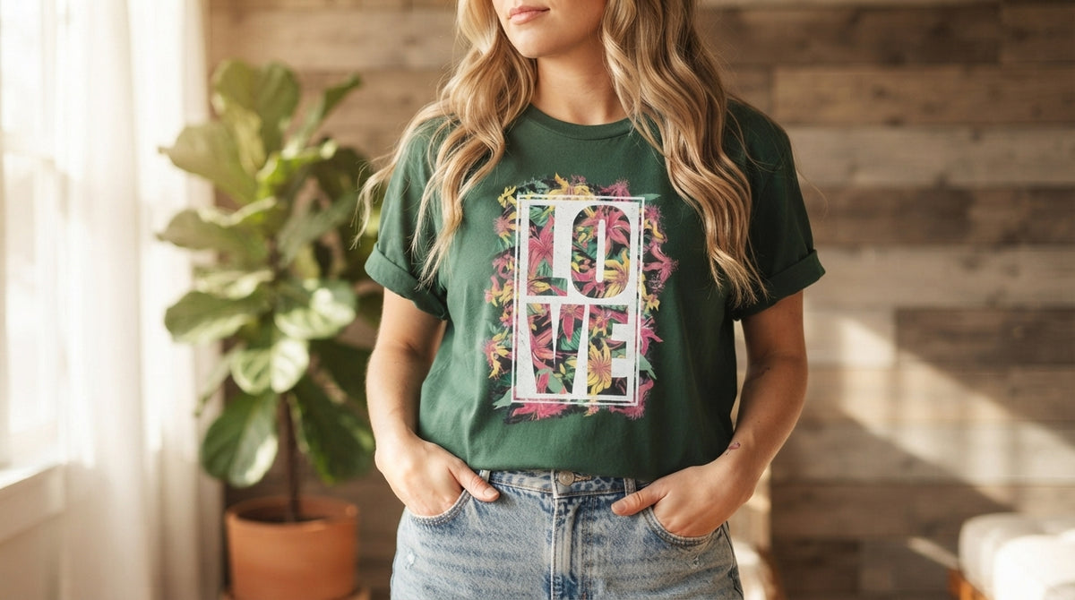 Bold Love Block Print Tee by AuraReiment