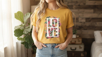 Bold Love Block Print Tee by AuraReiment