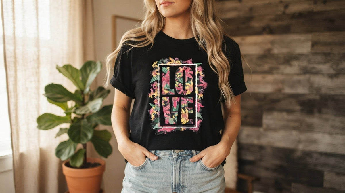 Bold Love Block Print Tee by AuraReiment