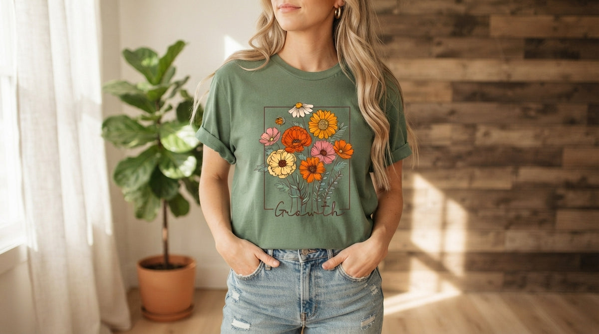 Keep Growing Sunflower Graphic Tee by AuraReiment