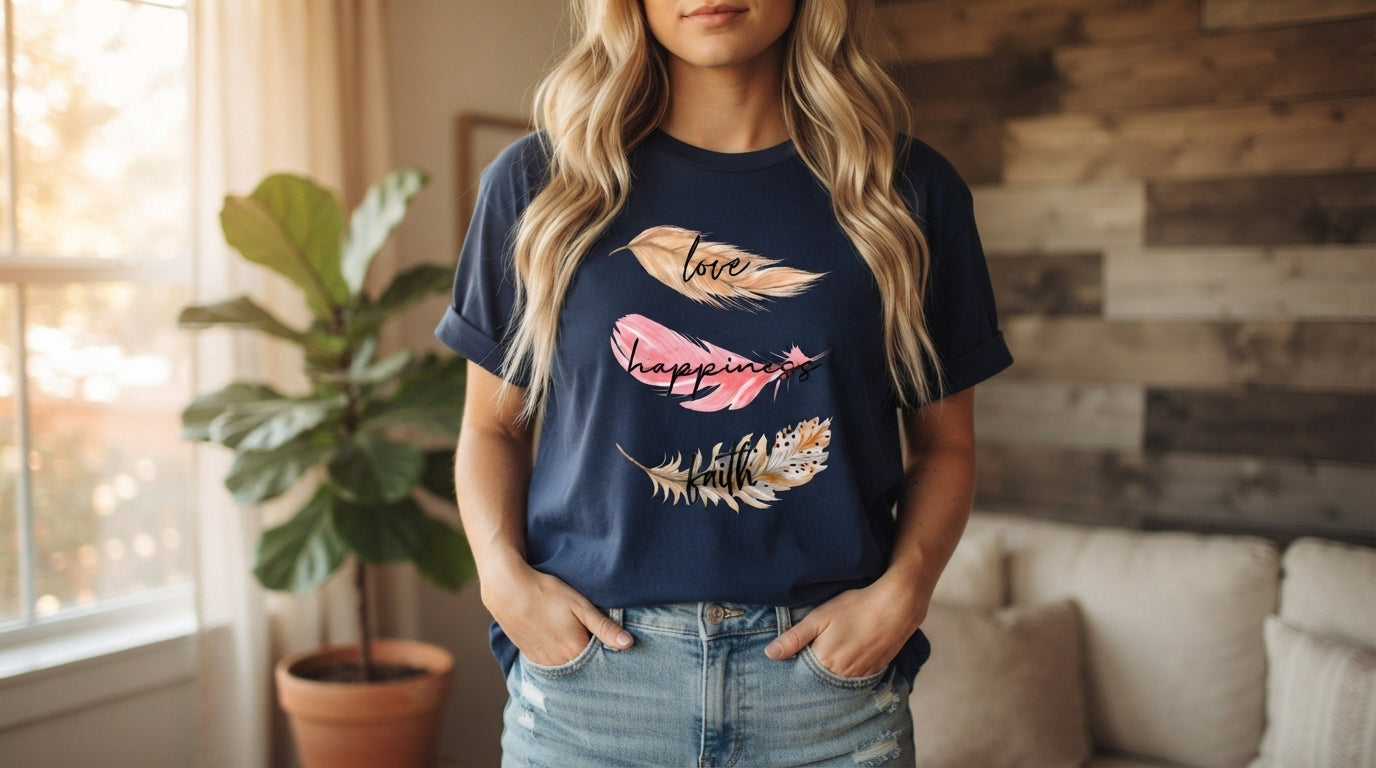 Live Happiness Typography Tee