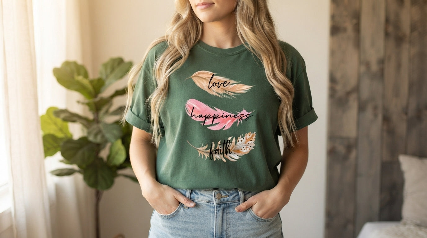 Live Happiness Typography Tee