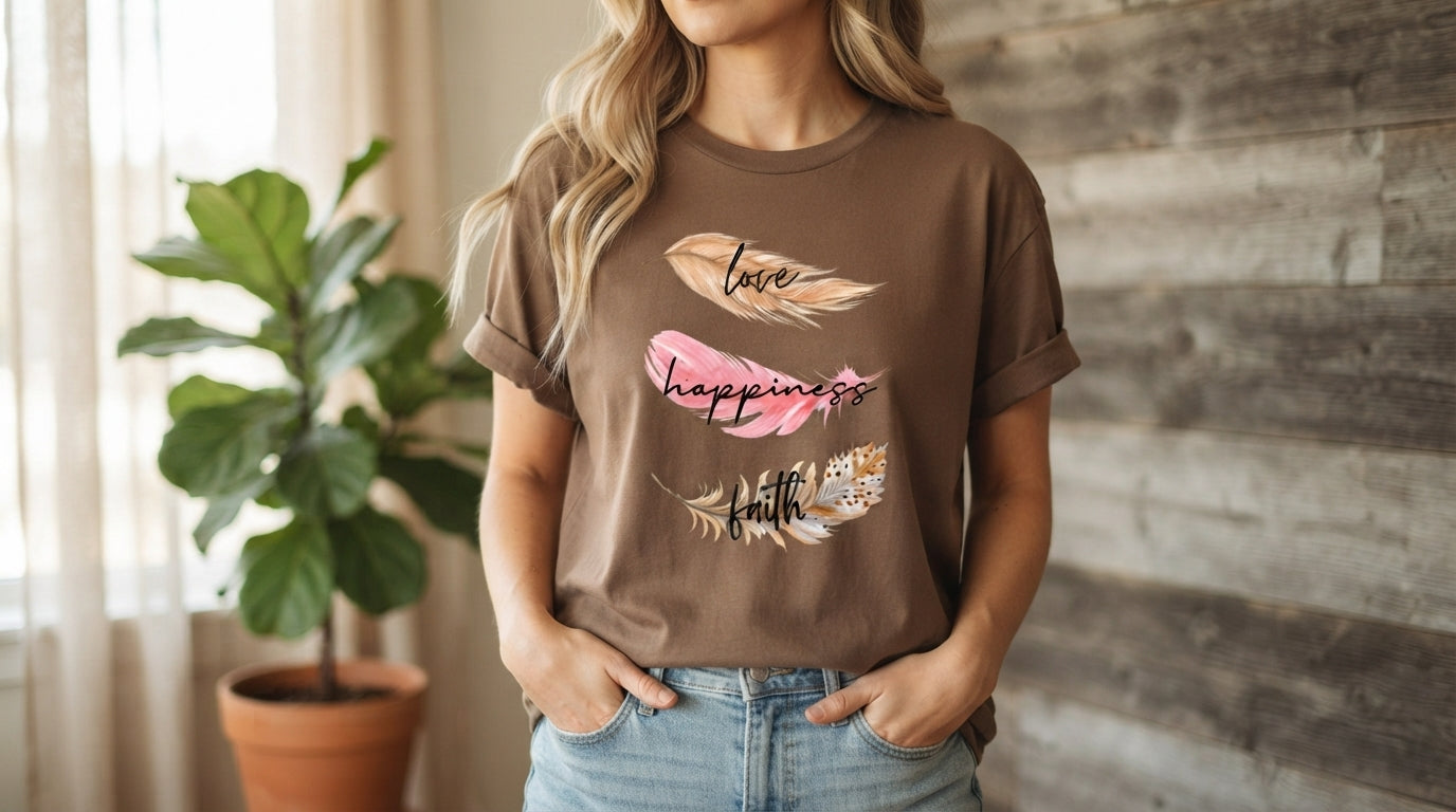 Live Happiness Typography Tee