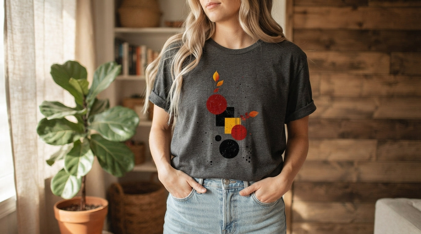 Retro Shapes Abstract Graphic Tee