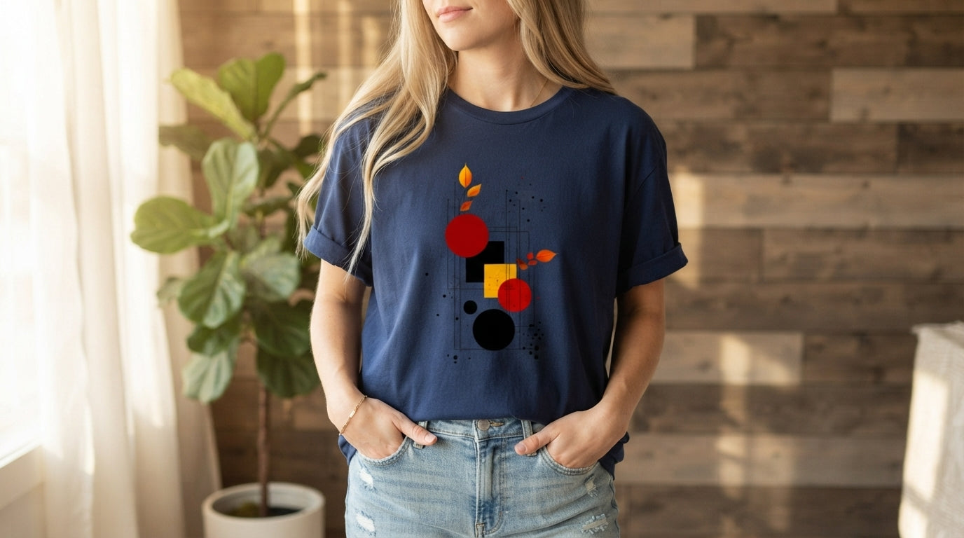 Retro Shapes Abstract Graphic Tee