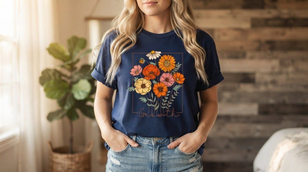Keep Growing Sunflower Graphic Tee by AuraReiment
