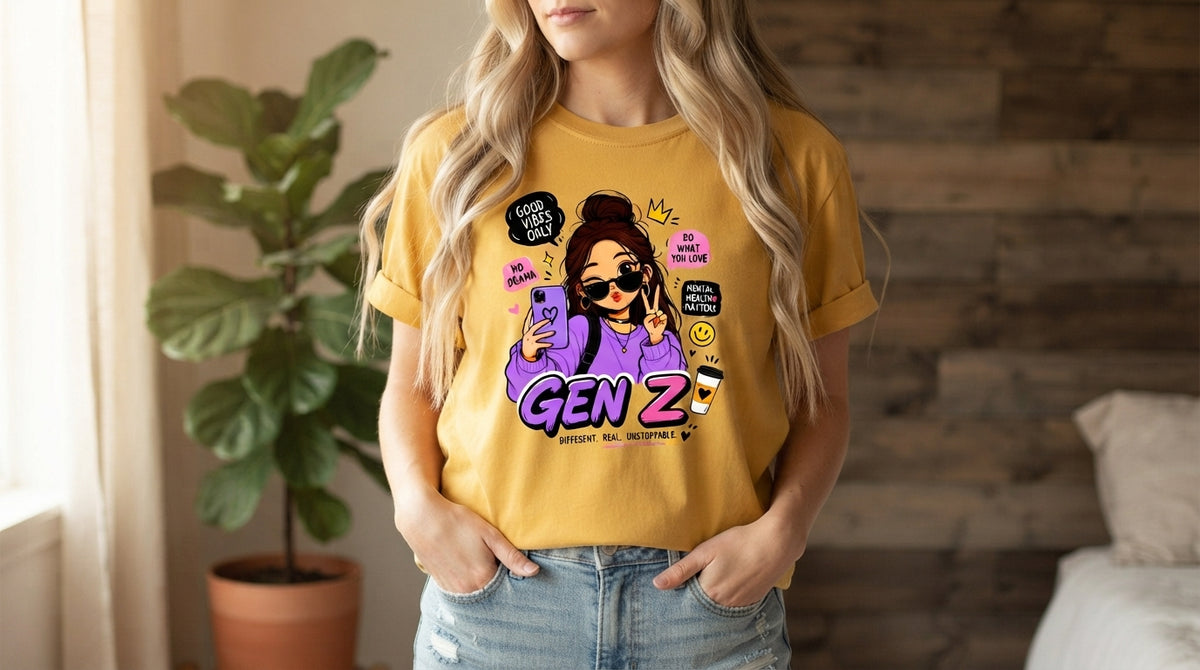 Gen Z Pop Culture Graphic Tee by AuraReiment