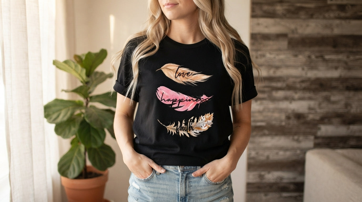 Live Happiness Typography Tee