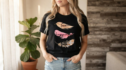 Live Happiness Typography Tee by AuraReiment