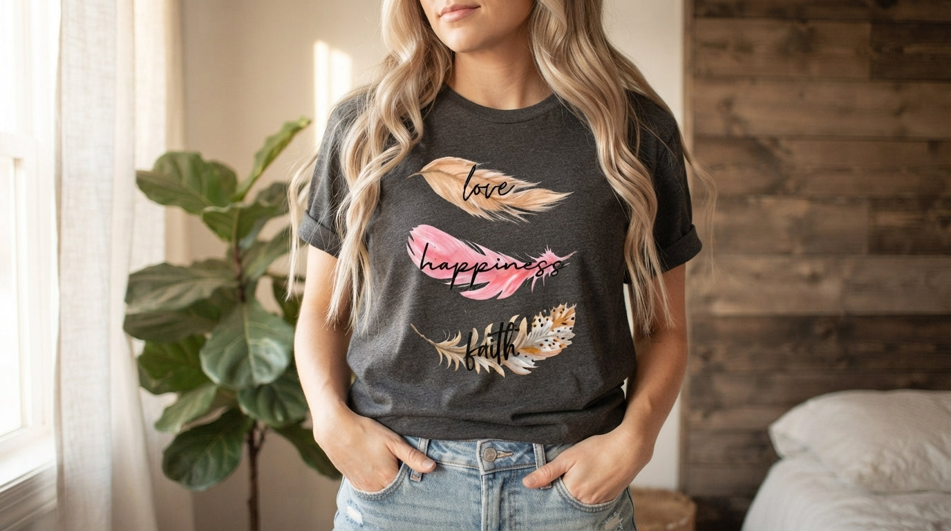 Live Happiness Typography Tee
