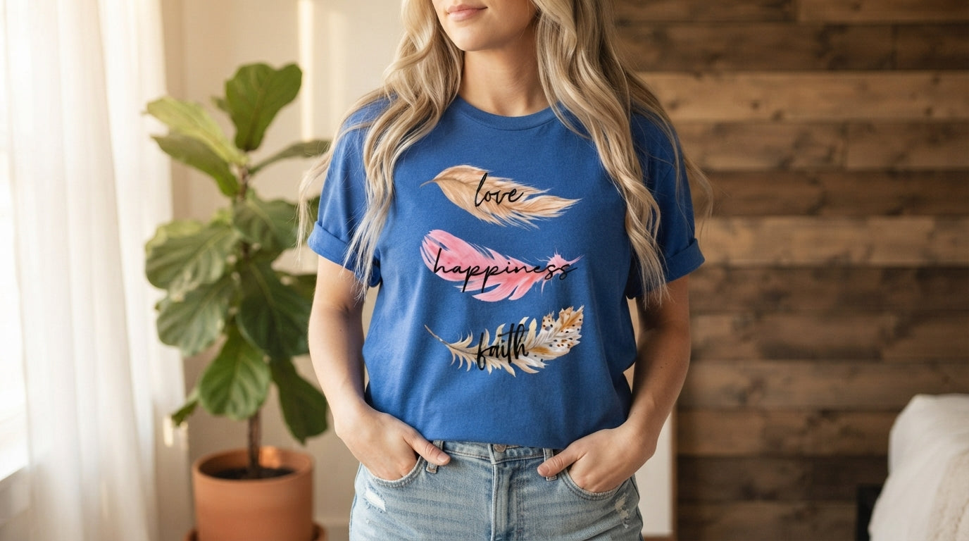 Live Happiness Typography Tee