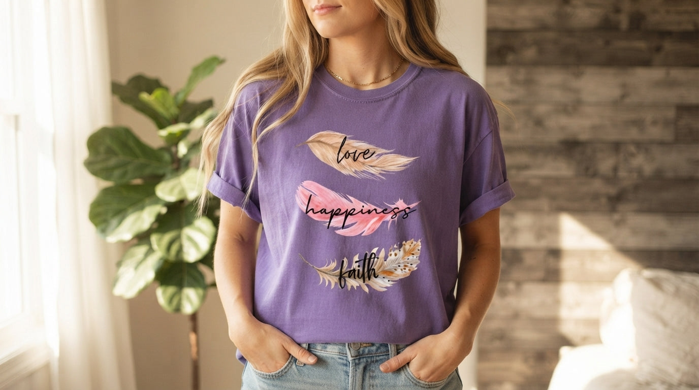 Live Happiness Typography Tee