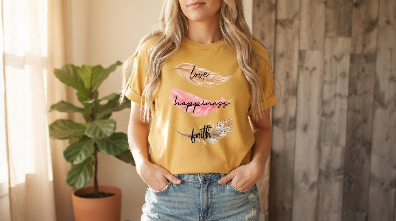 Live Happiness Typography Tee