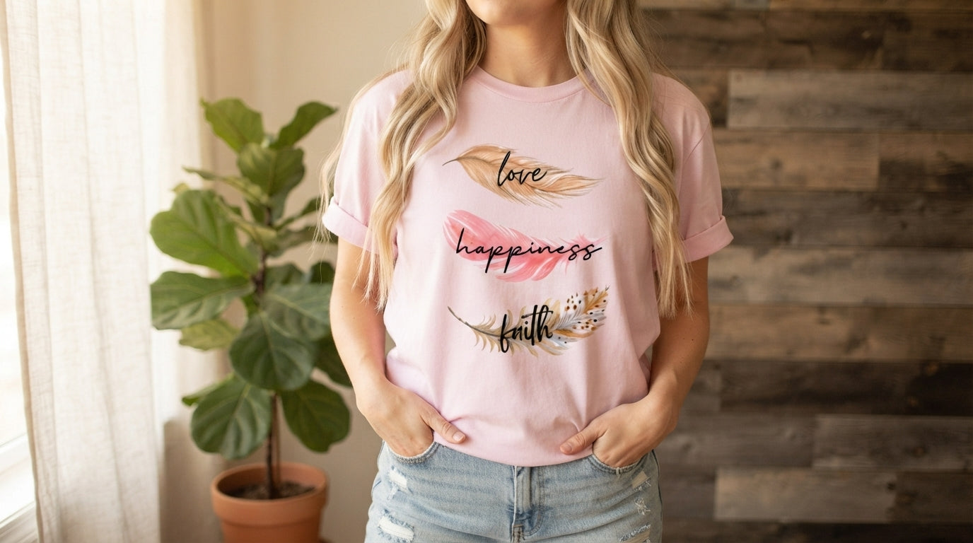 Live Happiness Typography Tee