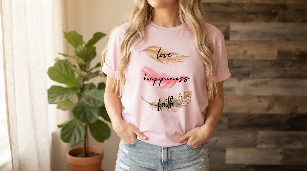 Live Happiness Typography Tee by AuraReiment