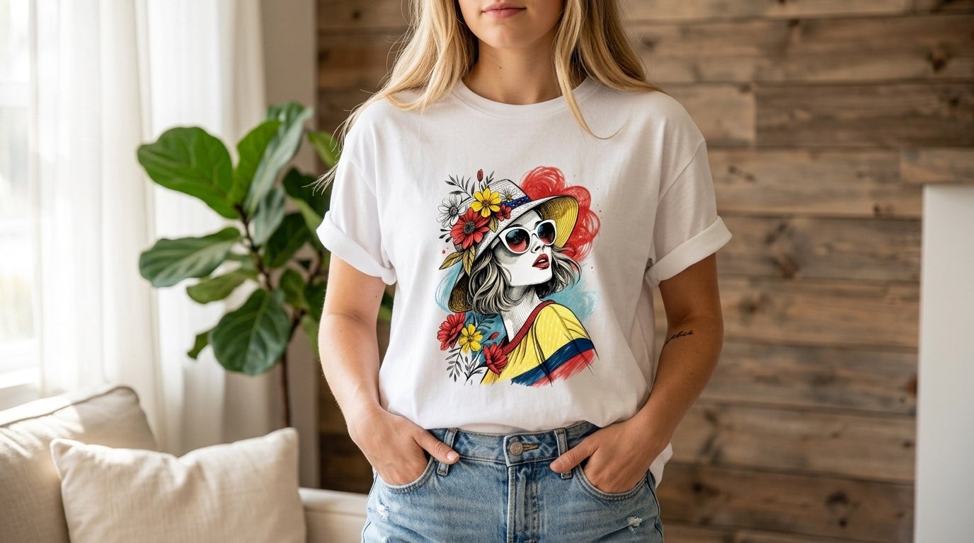 Pop Art Sunglasses Portrait Tee