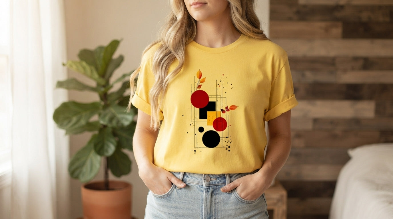 Retro Shapes Abstract Graphic Tee