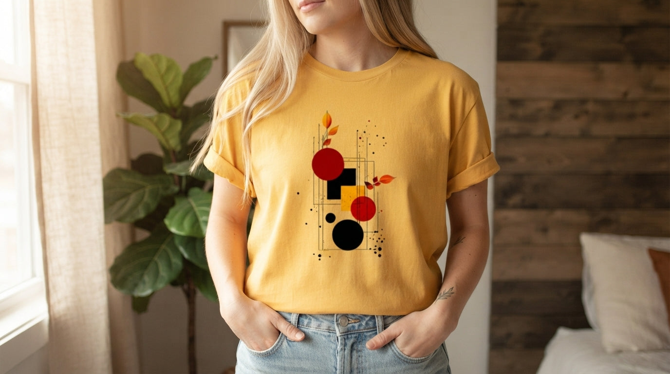 Retro Shapes Abstract Graphic Tee