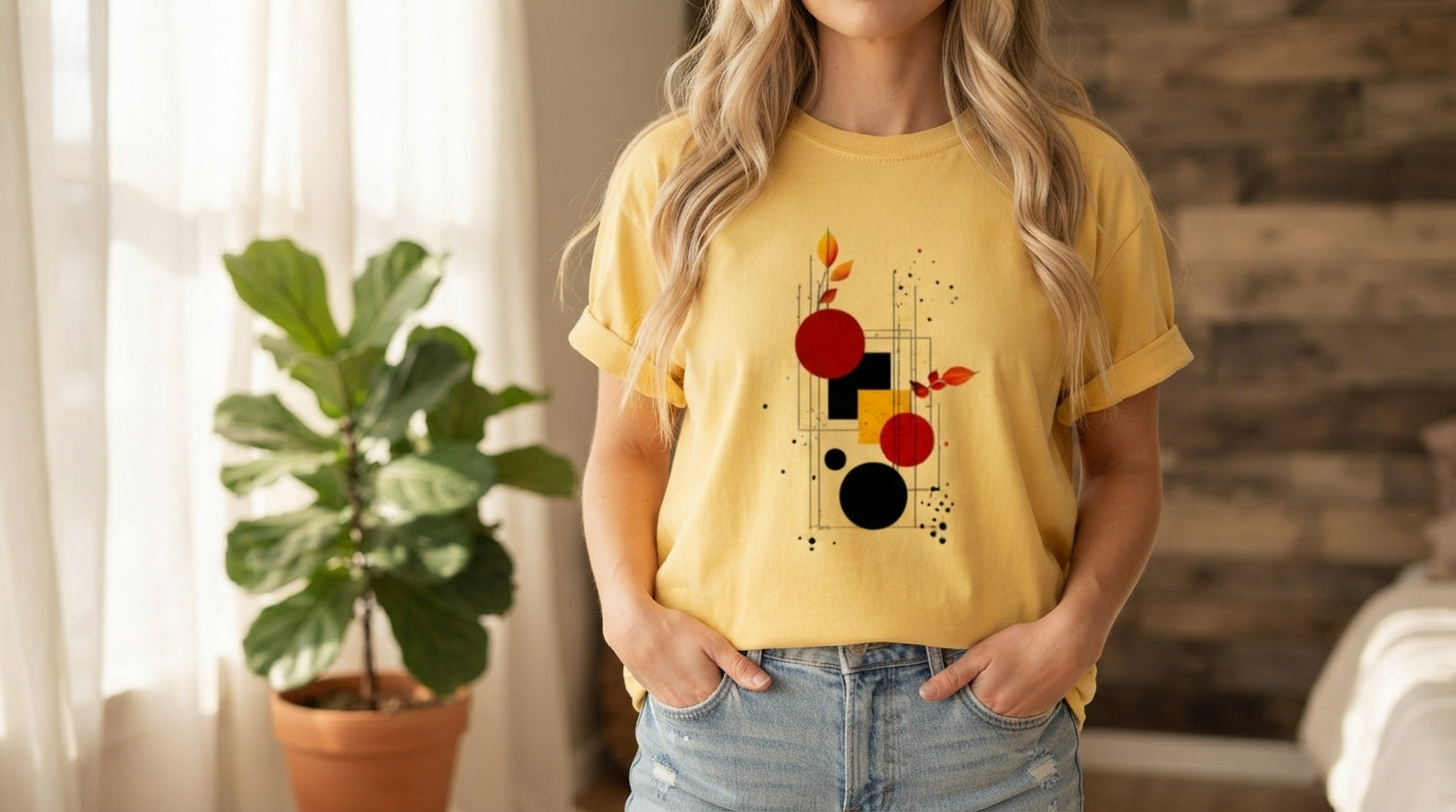 Retro Shapes Abstract Graphic Tee